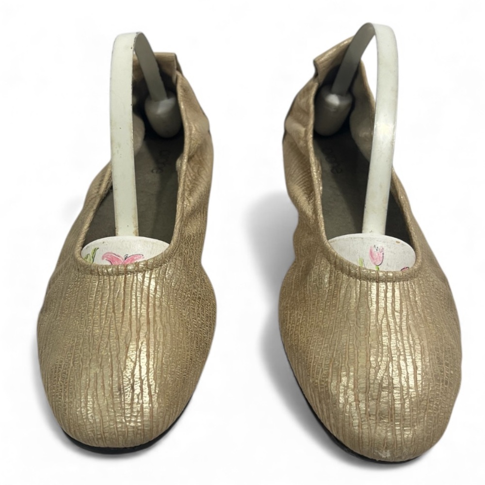 Arche Metallic Gold Ballet Flats Leather 39 - Picture 2 of 9